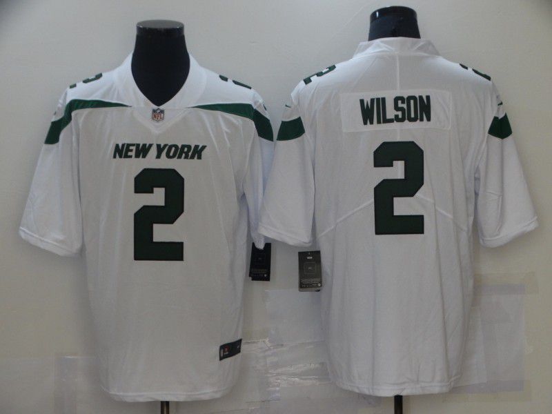 Men New York Jets #2 Wilson White Nike Vapor Untouchable Limited 2021 NFL Jersey->new york jets->NFL Jersey